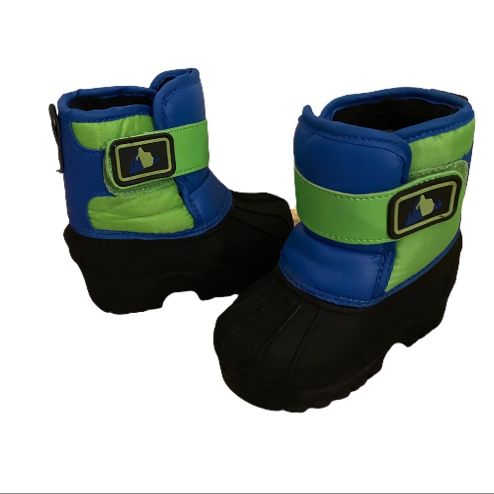 Blue & Green Mountain Creek Kids Snow Boot Size 5M